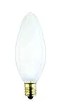 Bulbrite 401025 - 25CTF/32/3 - 25 Watt Decorative Torpedo Light Bulb, Candelabra Base, Frosted