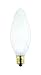 Bulbrite 401025 - 25CTF/32/3 - 25 Watt Decorative Torpedo Light Bulb, Candelabra Base, Frosted
