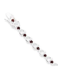 Sterling Silver Garnet Bracelet