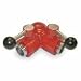 Moon 430-2521521 Cast Brass Fire Hose Hydrant Adapter, Pin Lug, 2 1/2 NST Female Swivel x (2) 1 1/2 NST Male