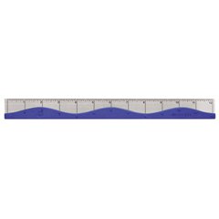 RULER,SS OVERMOLD,BK