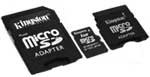 Kingston 1GB microSD with 2 Adapters (SDC/1GB-2ADP) for Palm Centro, Blackberry 8310 8320 Curve, 8100, 8120, 8130, 8800, 8830, Samsung T519, T629, M500, A707, i607, U520, U620, U740, U540, M620, A717, A727, R510, M510, T729, A517, i760, T539, U700, T639, A737, A736, i617, A747, T439, U900, LG VX8300, LX550, CU500, VX8500, VX8600, VX9900, VX9400, VX8700, LX570, VX8550, LG CU575, VX8350, Rumor, CU515, VX10000, VX8800, CU720 , Nokia 6126, 6131, 6133, 5300, N75, N95, 6085, 6086, 6555, Motorola V3i,
