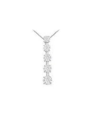 Diamond Journey Pendant : 14K White Gold - 1.50 CT Diamonds