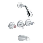 Moen Three-Handle Chrome Tub Shower #82377