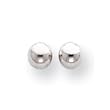Earrings Ball Post - 14k White Gold Polished 4mm Ball Post Earrings