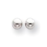 14k White Gold Polished 4mm Ball Post Earrings SE107