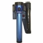 Blue Anodized Stinger Rechargeable Compact Flashlight with Extra Battery Piggyback Charger Kit