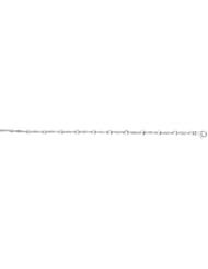 Silver Rhodium Plated Polish 7.25" Alternate Heart Bar Like With .16 Carat Diamond Bracelet With Pear Shape Clasp