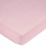 Mod Dots Pink and Brown Fitted Crib Sheet for Baby and Toddler Bedding Sets by JoJo - Mini Dot