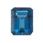 0.60 Cts of AAA 6x4 mm Emerald Loose London Blue Topaz ( 1 pcs ) Gemstone