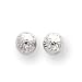 14k White Gold Polished Diamond-Cut 5mm Ball Post Earrings