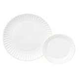 Lightweight uncoated Disposable Paper Plates, 9" Diameter, White, 1000/Carton DXS709902WNP9