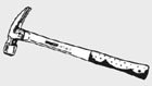 Vaughan & Bushnell FS505 999 Straight Claw Fiberglass Handle Hammer with Smooth Face, 17-Inch Length