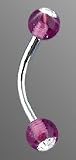 Acrylic Stone Curved Barbell