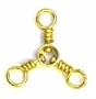 Eagle Claw Tackle 3-Way Swivels Brass Value Pack Size 1 20pc #01161-001