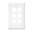 CHANNEL VISION 10-G-6GW 6 Jack White Gang Plate