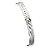 Sterling Silver 7.5mm Fancy Diamond-cut Slip-On Bangle Bracelet QB223