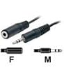 3.5mm Male to Female Extension Cable (3.9ft / 1.2m Black) for Microsoft mp3