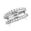 ZALES 1/4 CTW. Princess Cut and Baguette Diamond Solitaire Milgrain Edge Wrap in 14K White Gold