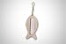 Thermometer, fish shape, natr wood 21x10.5x1cm