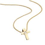 Kids Jewelry - 14K Gold Diamond Cross Pendant