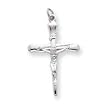 Sterling Silver Crucifix Pendant with 20 Inch Sterling Silver Chain