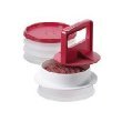Tupperware Hamburger Press and Freezer Set Chili Red by