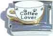 Clearly Charming Coffee Lover Italian Charm Bracelet Link