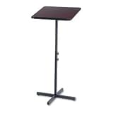 Safco 8921MH Adjustable Speaker Stand, 21w x 21d x 30 to 46h, Mahogany Top/Black Base