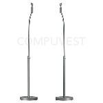 JVC LS-TH6S Height Adjustable Speaker Stands for JVC Speakers (Silver) - Elevate Your Speakers & Hide Unsightly Cords!