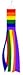 60 inch Rainbow Super Shiny Polyester Windsock