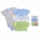 Gerber Short Sleeved Onesies Variety 4 Pack - 4T, Boy's Colors (35-39 lbs)