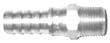 005 Hose Barb Fittings: 1/2 Hose Barb x 3/8 Male Pipe Swivel, Brass
