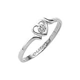 14kt. White Gold, Children's Diamond Heart Ring