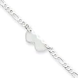 Sterling Silver Heart Baby ID Bracelet
