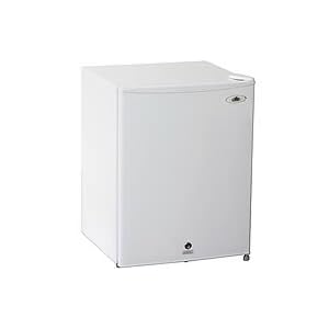 Summit FF28L 2.5 cu. ft. Compact Refrigerator Door Storage Adjustable Thermostat Lock: White