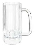 GET Clear Plastic Beer Mug 16oz 2 DZ 00086-SAN-CL
