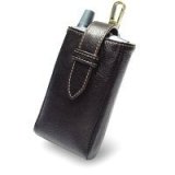 Deluxe Pouch Type Leather Case - Palm Treo 700w/670/650/600 (Black)