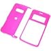 LG enV2 VX-9100 VX9100 RUBBERIZE MAGENTA SNAP-ON CASE COVER WITH BELT CLIP Image
