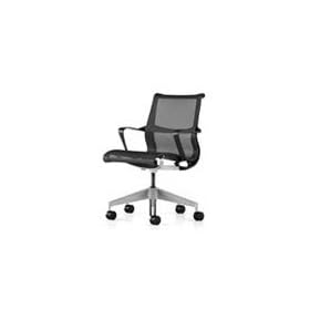 Setu Office Chair by Herman Miller - With Arms - Graphite Frame - Graphite - 5-star base...