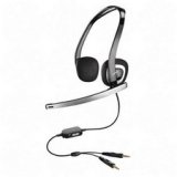Computer Headset,Noise Canceling Microphone,Flexible,BK/SR (PLNAUDIO330)