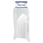 Male Clear Urinal W/ Clear Lid Grafco Hanging Individuall, 1Ea