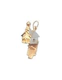 Bride and Groom in Church, 14K Gold Charm
