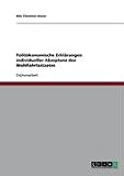 Politökonomische Erklärungen individueller Akzeptanz des Wohlfahrtsstaates (German Edition)