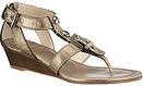 Coach Viktoria Brushed Metallic Wedge 1.5" Heel Sandals Shoes 6 Bronze