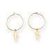 Sardelli - 14kt Gold Endless Hoop w/Small Cross Earrings