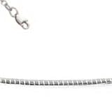 Sterling Silver 16 Inch X 1.0 mm Round Omega Necklace - Italian