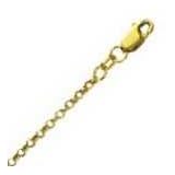14k Yellow Gold 20 Inch X 2.3 mm Rolo Chain Necklace