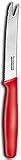 Tomato, 4.25 in. Fork-Tipped, Wavy, Red Polyproylene Handle