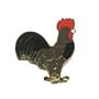 Black and Brown Rooster Enamel Pin